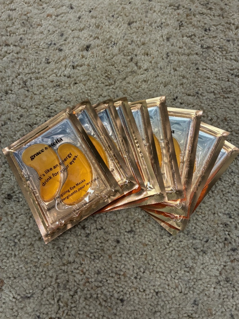 Grace & Stella Gold Under-Eye Gel Patches - Energizing Eye Mask (Gold)